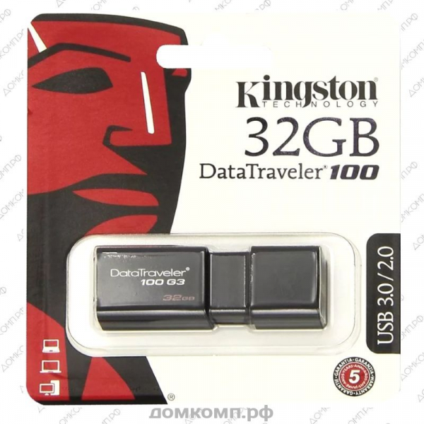 Память USB Flash 32 Гб Kingston DT100G3 недорого. домкомп.рф